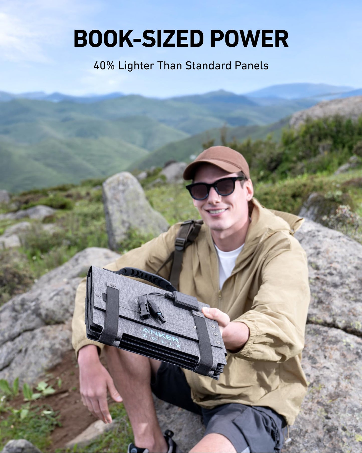 Anker SOLIX C200 DC Power Bank Station and 60W Solar Panel, 192Wh Portable Power Station, LiFePO4 Battery, 200W Solar Generator, for Outdoor, Camping, Traveling, and Emergencies