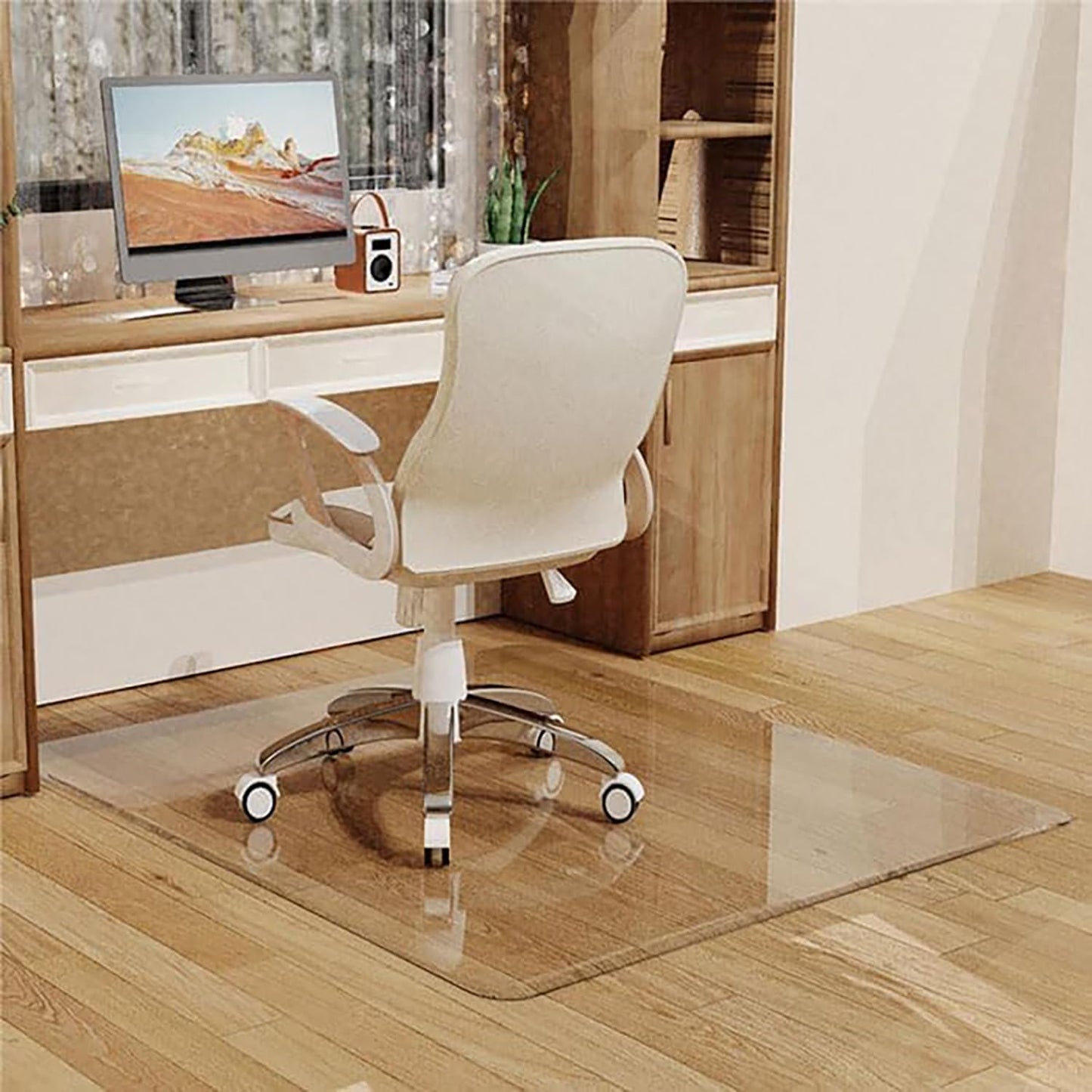 MESAILUP Office Chair Mat 48" x 60" for Carpet and Hardwood Floor, Beveled Edge Clear Chair Mats for a Smooth Glide and Easy Roll On/Off, Hard Heavy Duty and Non-Slip Pad Floor Ultimate Desk Chair Mat