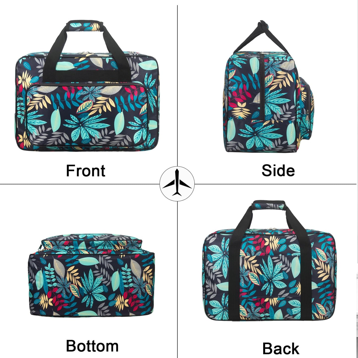 Haroranax Sewing Machine Carrying Case，Sewing Machine Carrying Case Tote Bag，Universal Tote Storage Bag with Pockets and Handles, Suitable for Most Standard Singer, Janome (Blue)