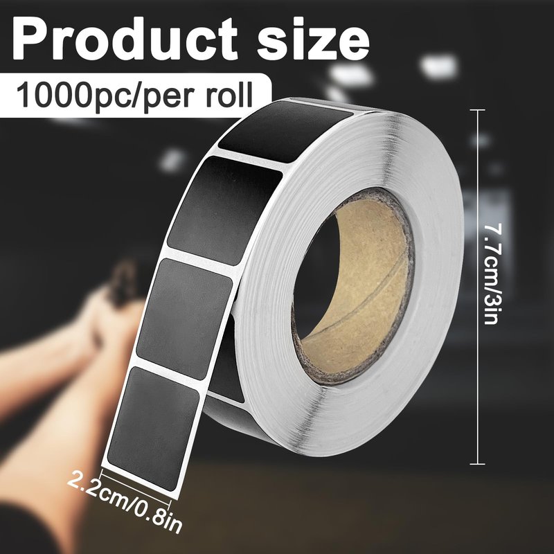 Egaageoi 0.87" Self-Adhesive Target Pasters for Shooting Training, Target Practice, Archery Range - with Writable Surface, Weather-Resistant Hold - Compatible with USPSA, IPSC, IDPA - 1/2/4000 Count