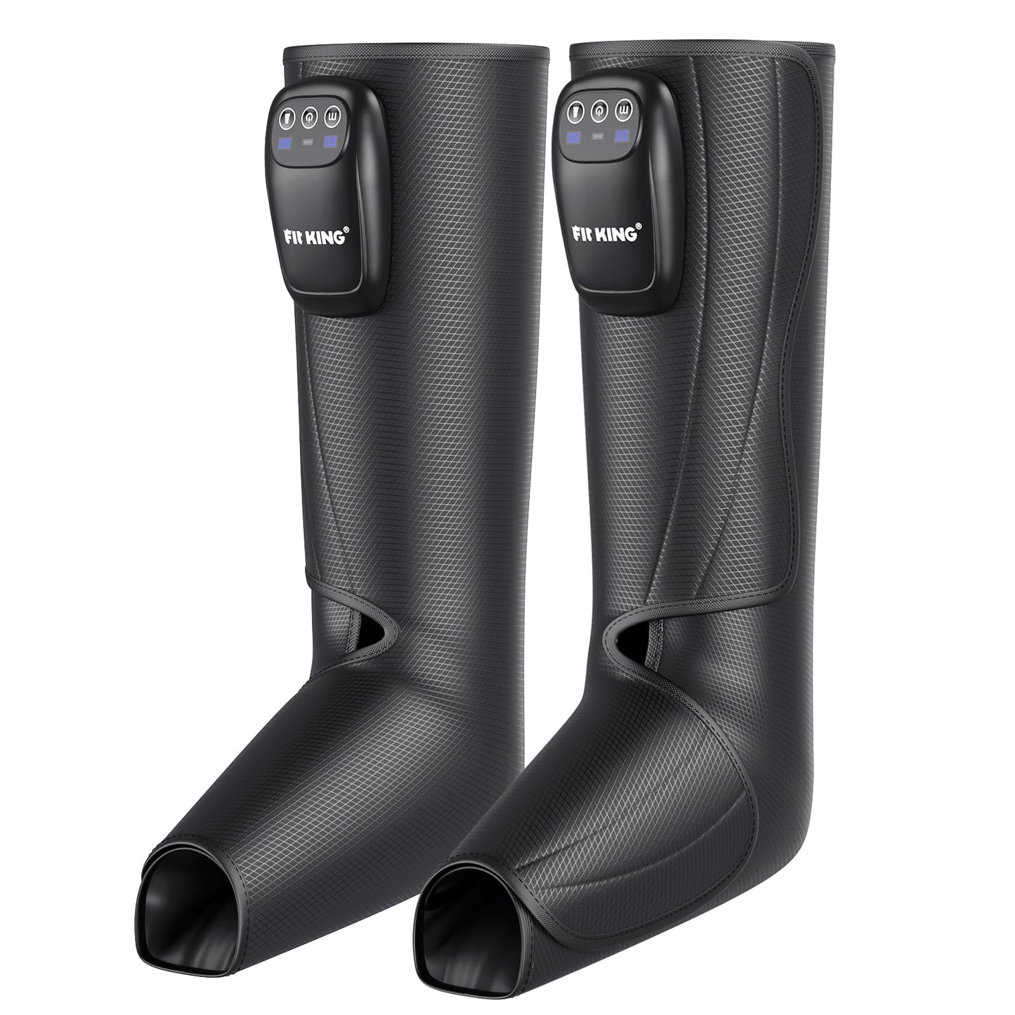 FIT KING Upgraded Cordless Leg Foot Massager for Pain Relief and Circulation, Relax Recovery Therapy, Rechargeable & Portable Compression Boots Calf Compression with Travel Bag - Famliy Healthy Gift
