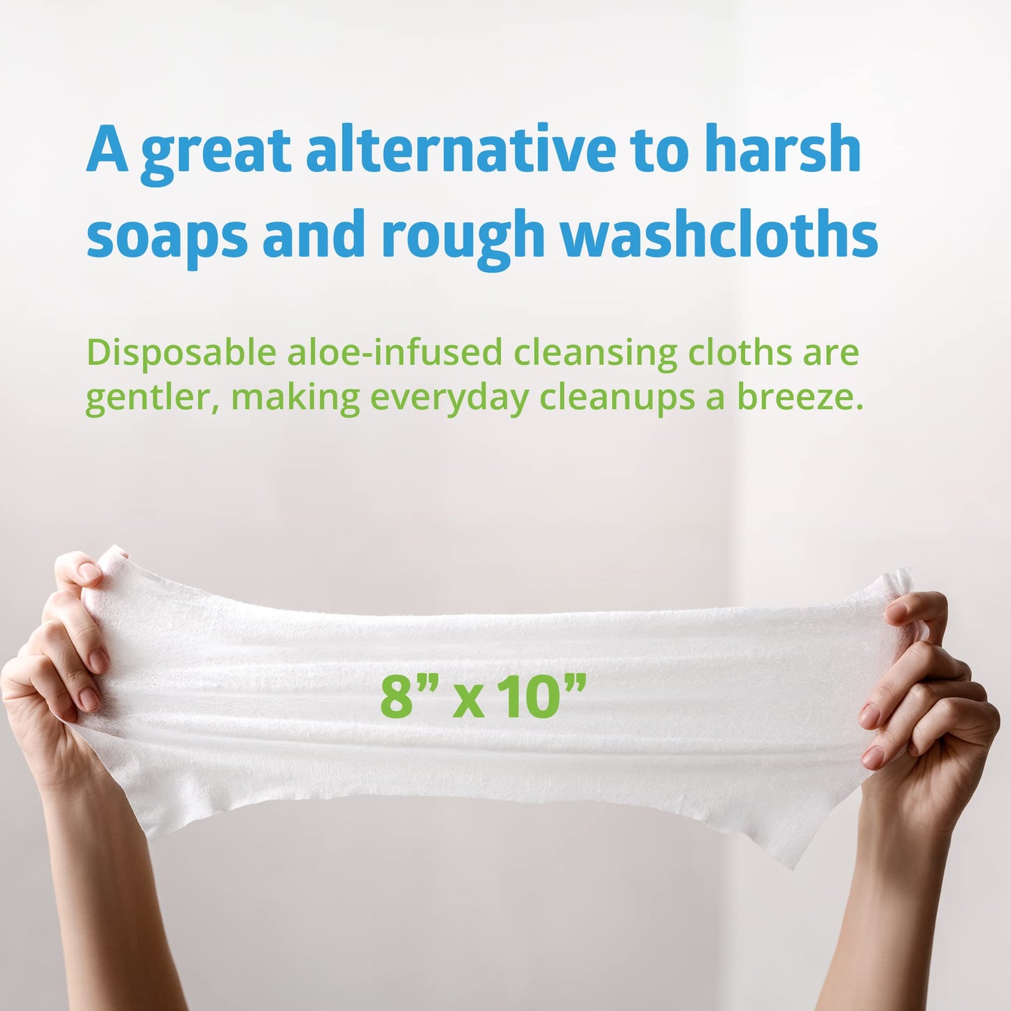 FitRight Personal Cleansing Wipes with Aloe 8x10 Unscented 600 Count