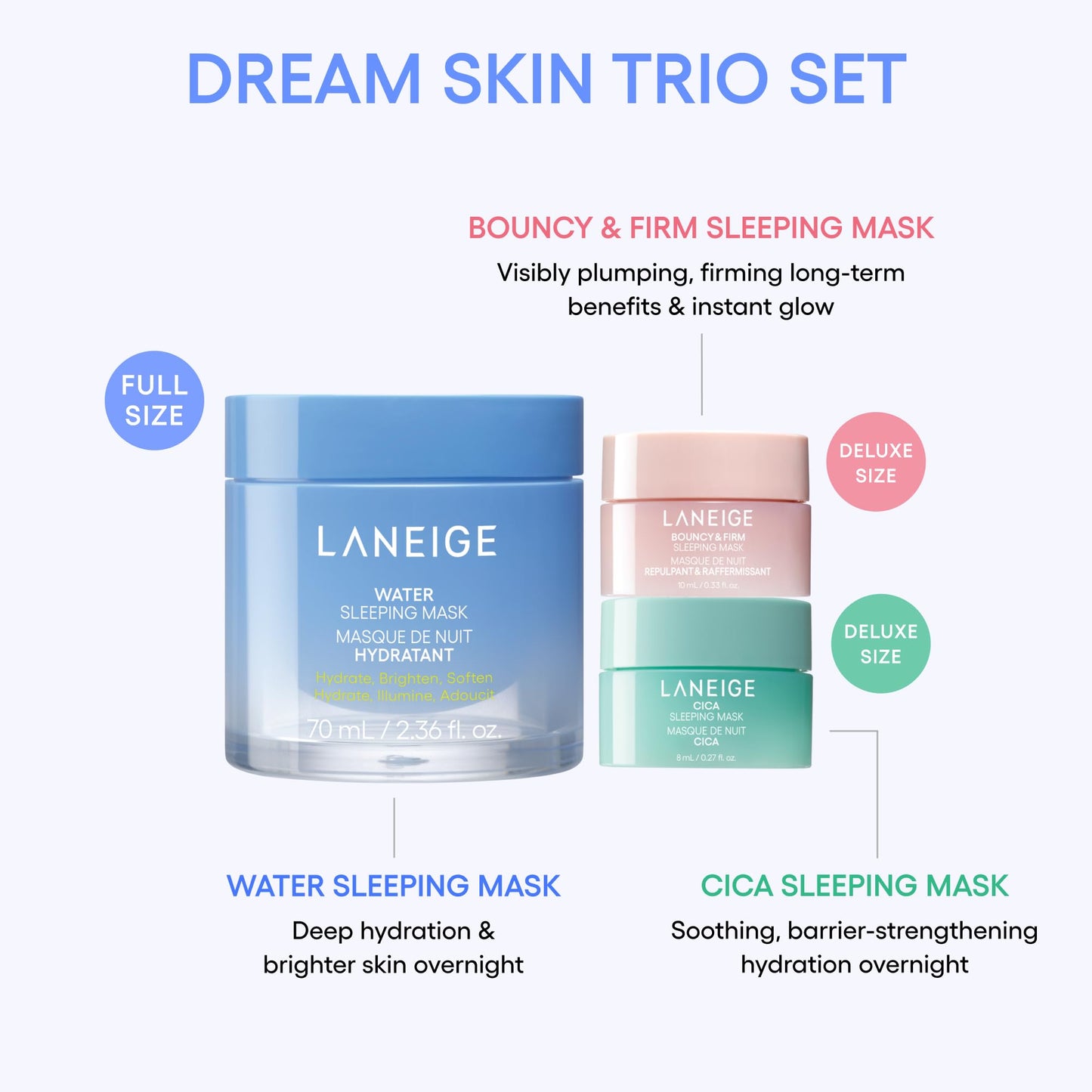 LANEIGE Water Sleeping Mask: Hydrating Korean Overnight Mask with Squalane & Probiotic-Derived Complex, for Bright, Glowing Skin & Barrier Support