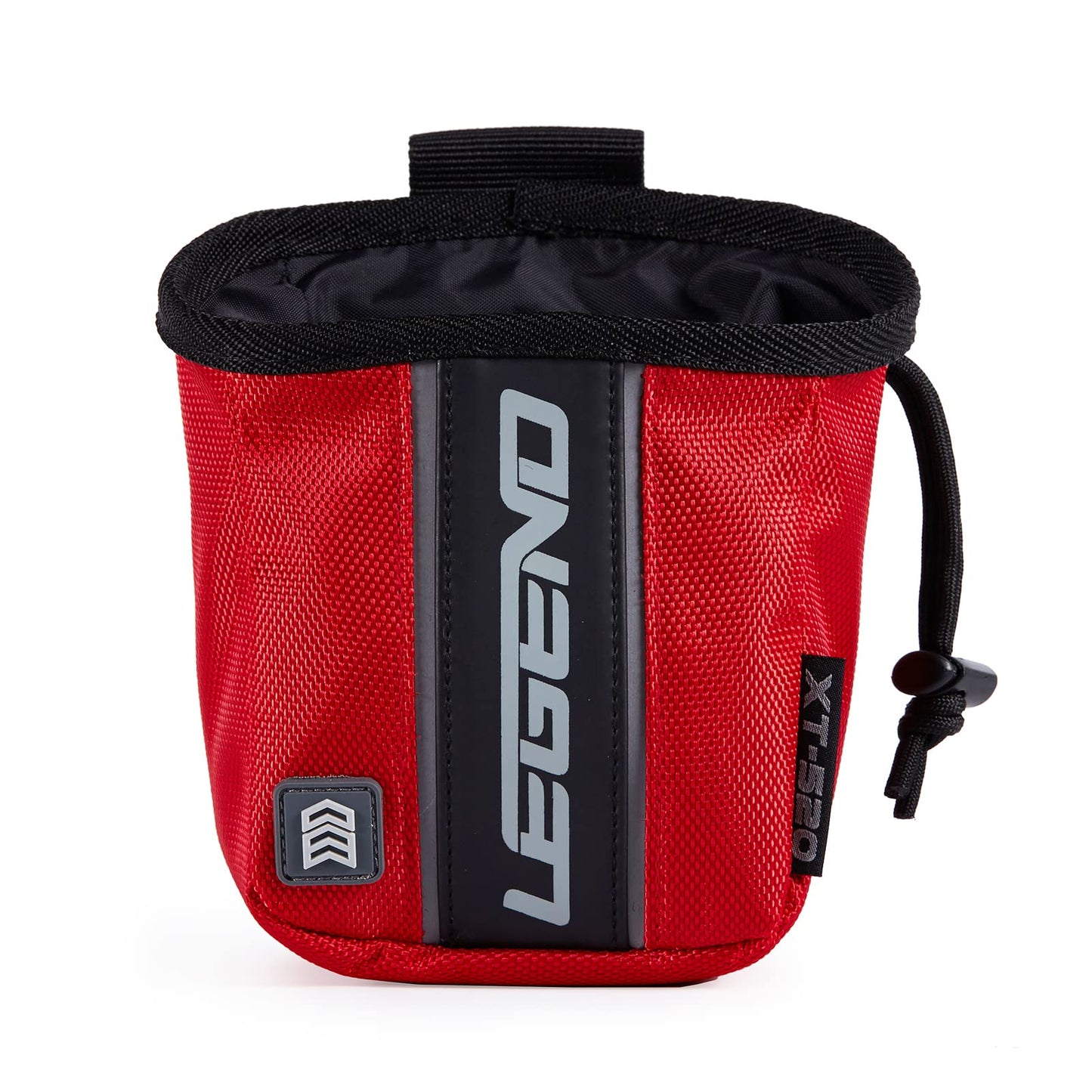 LEGEND XT520 Quick Release Pouch & Finger Tab Bag - Interior Divider for Better Organization & Storage of Release Aids - Attaches to Standard 2" Belt - Quick Drawstring Closure (Red)