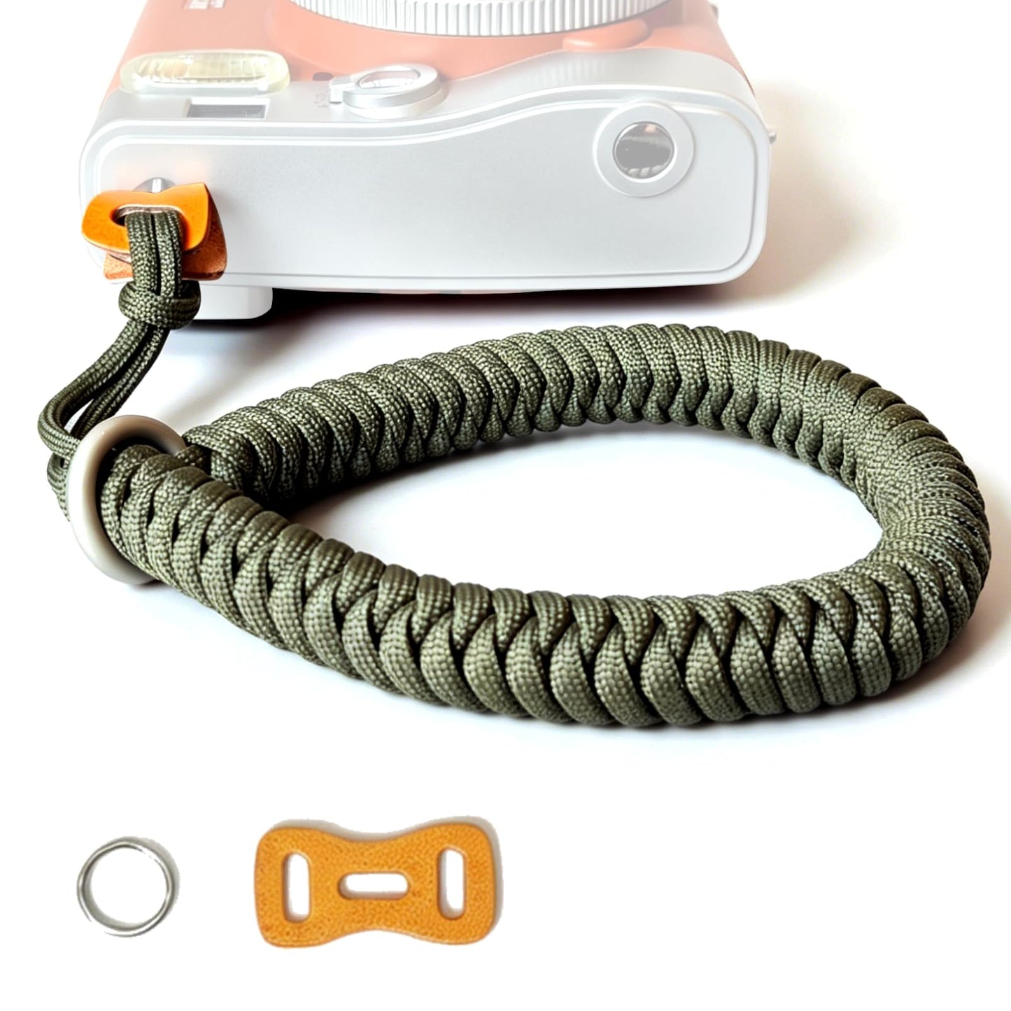 Noopel Camera Wrist Strap, Adjustable Braided Nylon Hand Strap, Anti-Slip Secure Design, Universal Fit for DSLR Mirrorless Cameras (Green)