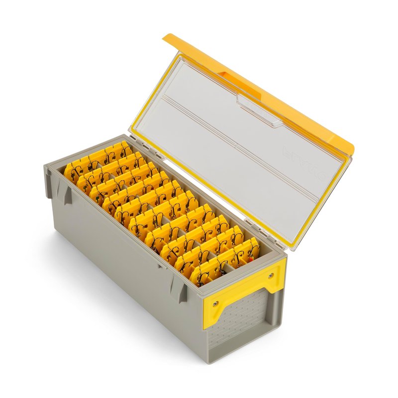 Plano EDGE Short Hang Box, Stores 40 Crankbaits, with Rust-Preventive Rustrictor, Dri-Loc Watertight Seal, WaterWick, DuraView Transparent Lid, Stackable Storage for Fishing Organization