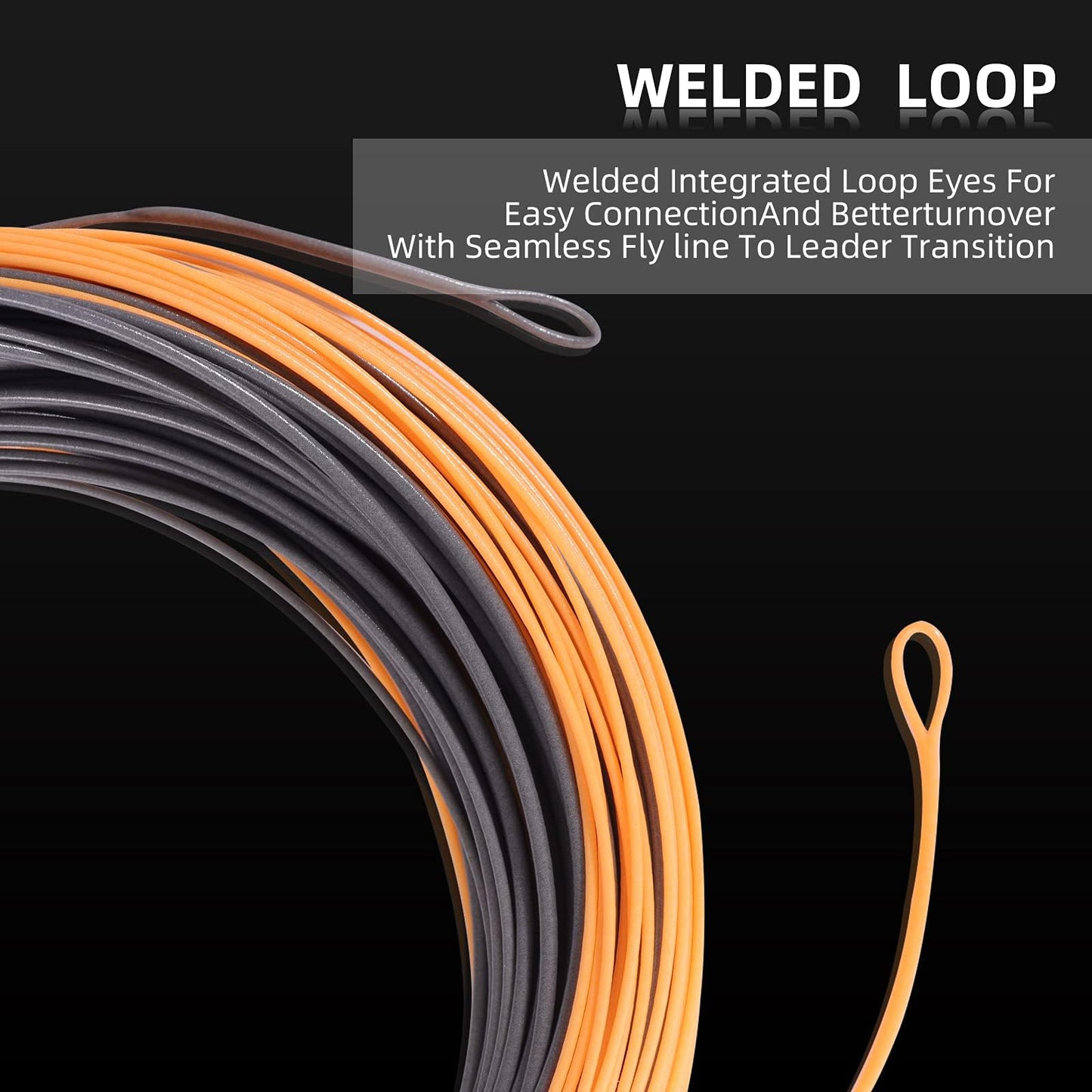 ANGLER DREAM Orange Gray Fly Line 90FT Weight Forward Floating 8WT Fly Fishing Line