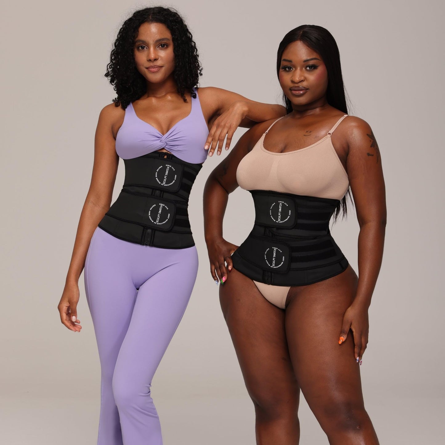 Sculpt Snatch Double Layer Waist Trainer for Women - Tummy Control Belt for Postpartum Weight Loss, Gym & Workout, Abdominal Cincher for Curvy Body, Compression Shapewear(Black,S)