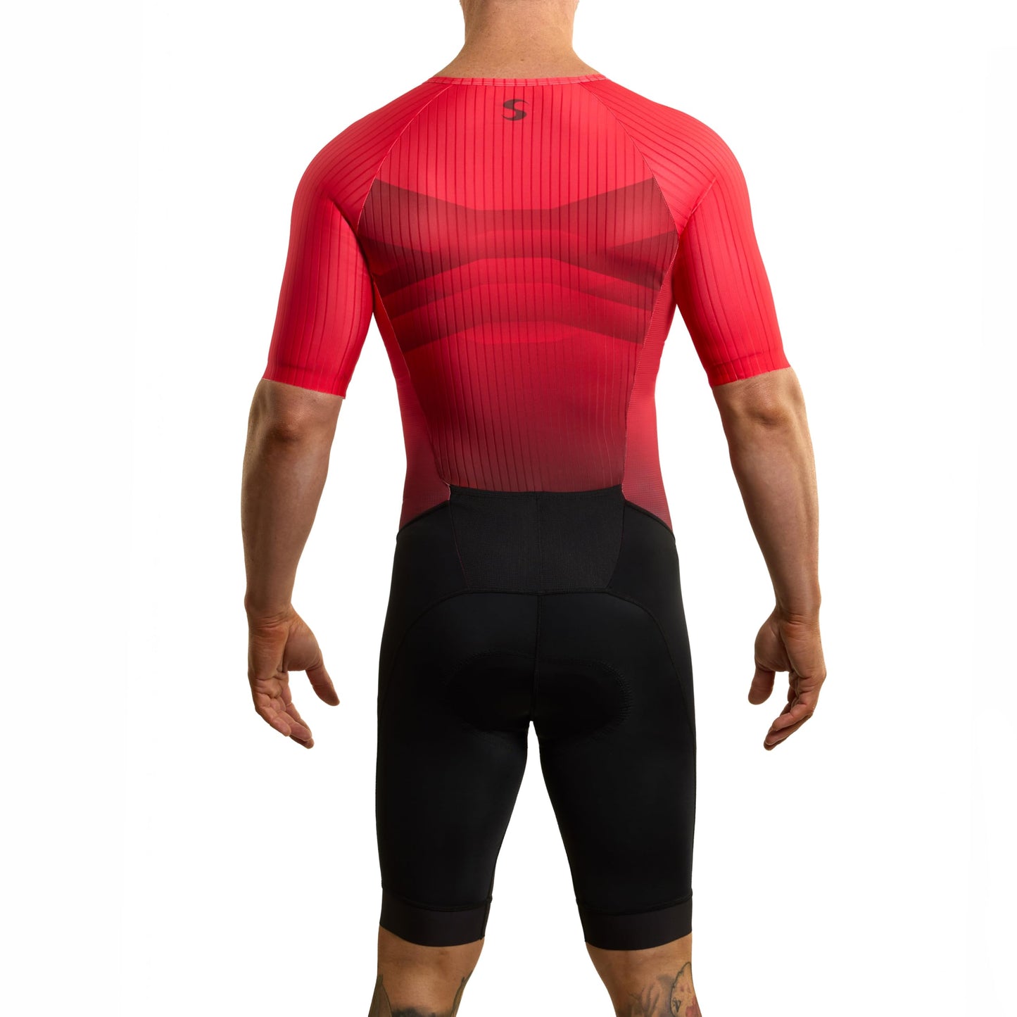 Synergy Pro 3.0 Men's Triathlon Short Sleeve Trisuit (Fire 3.0, Small)