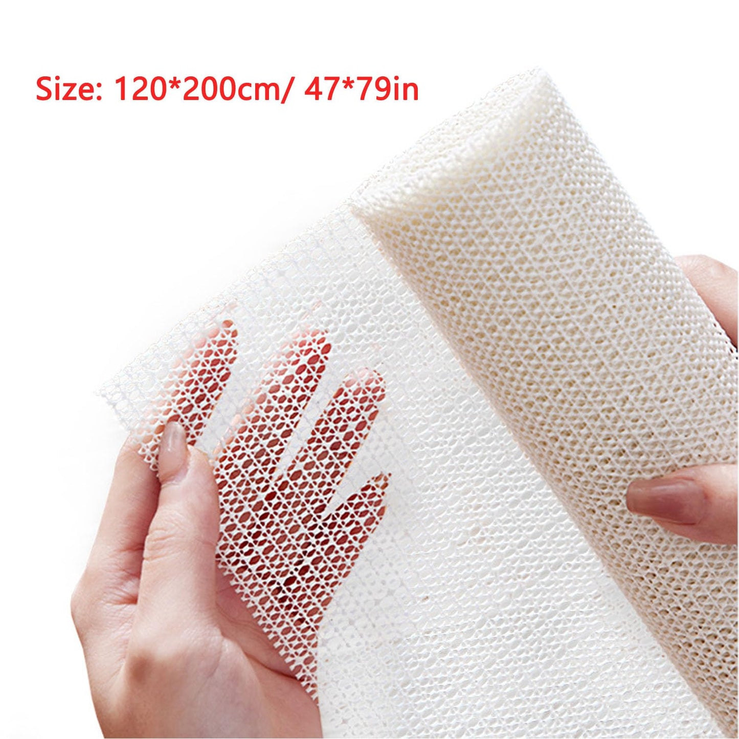 ArrErr Non-Slip Rug Pads Strong Area Rugs Gripper 47“ x 79” Runner Rug Grips Keeper Under Carpet Pads for Living Room Area Rug Washable Rugs Shag Rugs Tile Floors Doormat Keep Safe in Place