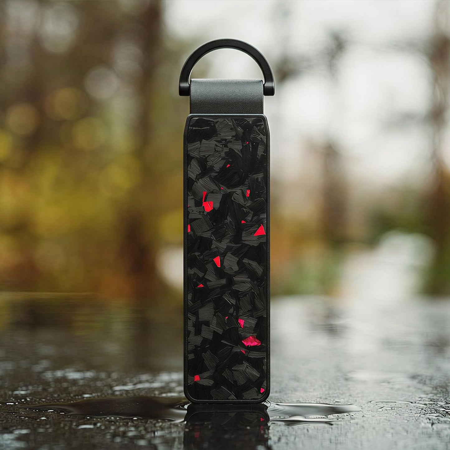 CAXGEK Metallic Key Organizer - Aluminum Forge Carbon Fiber Key Organizer holder, Minimalist Innovative Keychain.