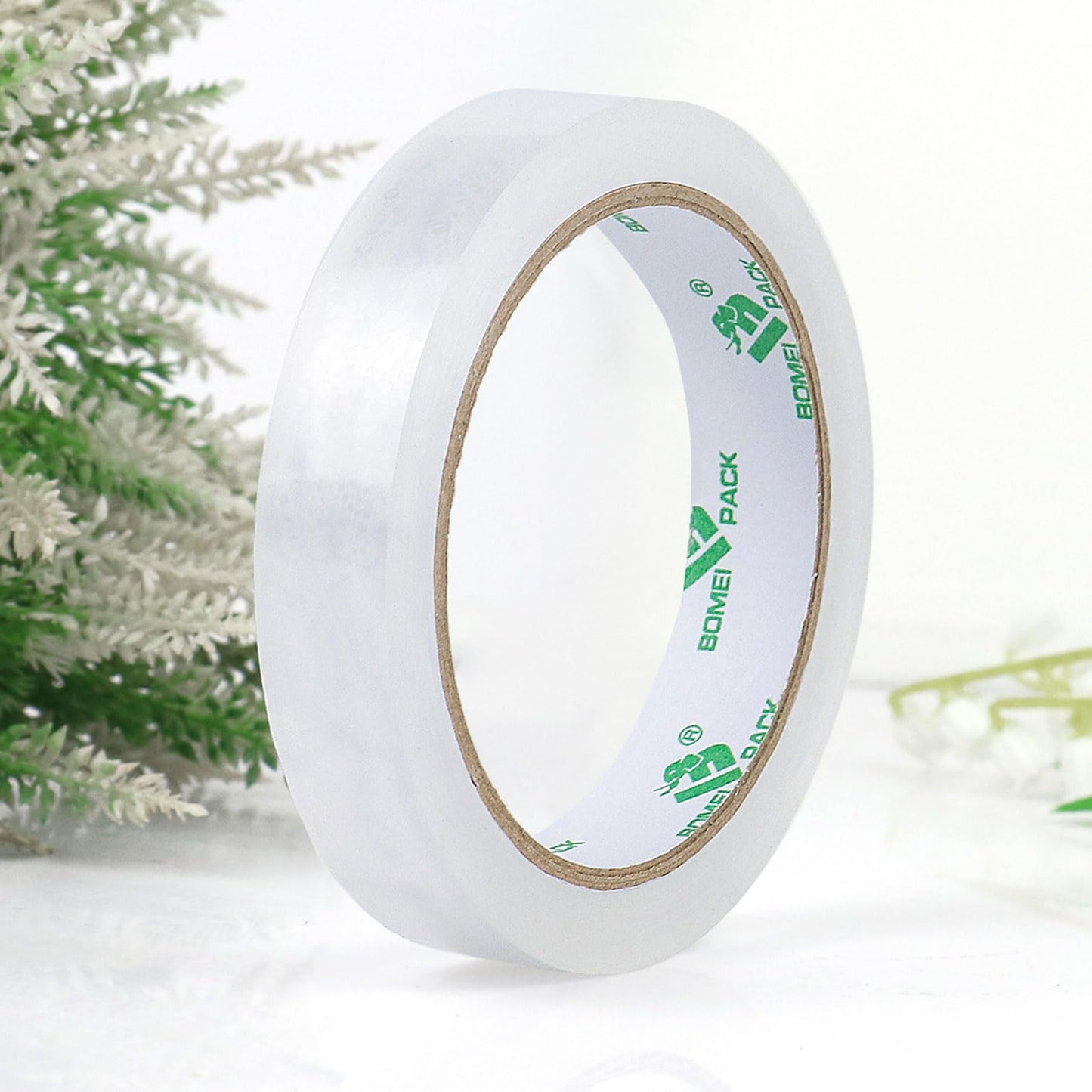 BOMEI PACK 10Rolls Clear Tape Refills for Dispenser, Transparent Gift Wrap Tape 3 Core Tape for Home, School and Office, 3/4inch x 50yds
