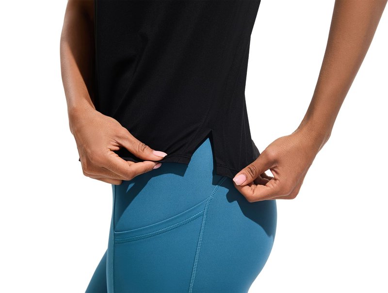 Workout Tops for Women Yoga Athletic Gym Shirts Loose Fit Short Sleeve Active Tee Tops Black