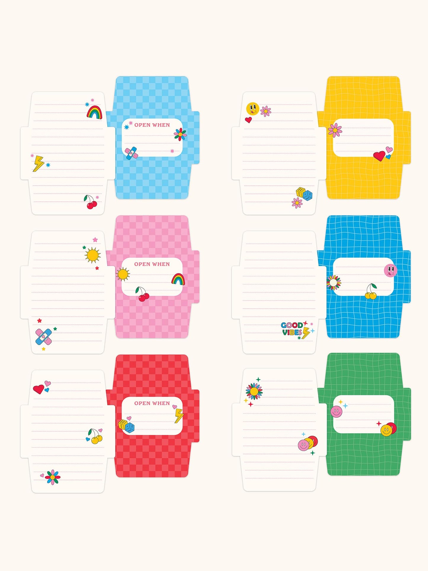Studio Oh! Retro Vibes Mini Memos with Stickers - Cute Stationery Note Pads & Message Pads with 48 Tear-Off Sheets & 54 Sticker Seals - Notepads for To Do Lists, Love Notes & More - 4.25 x 5.5 In