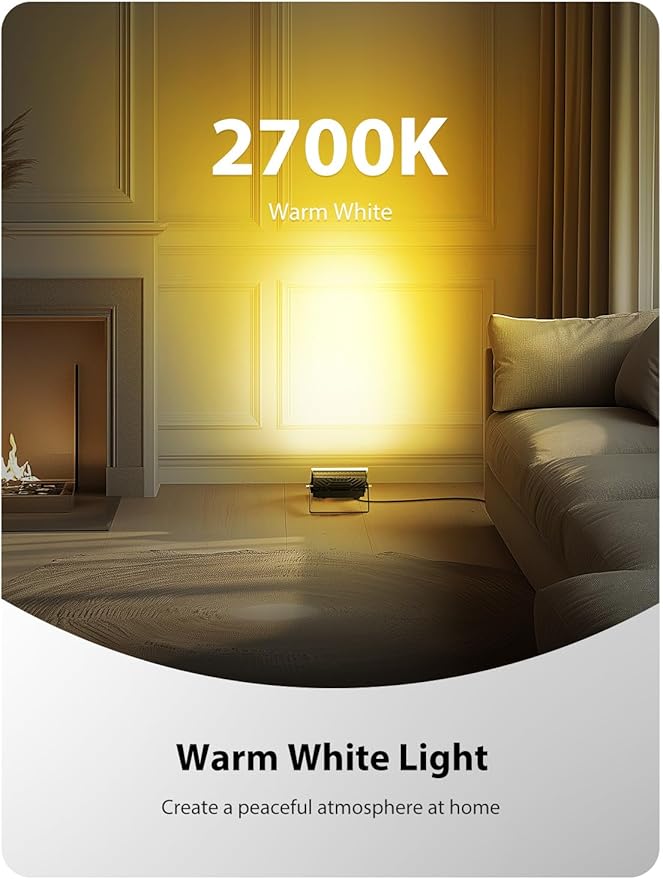 Onforu LED Flood Light Outdoor 500W Equiv, Color Changing RGBW 2700K Floodlight with Remote, Stage Lighting Uplights for Events, IP66 Uplighting Outdoor Spotlight Floor Light for Halloween 4 Pack