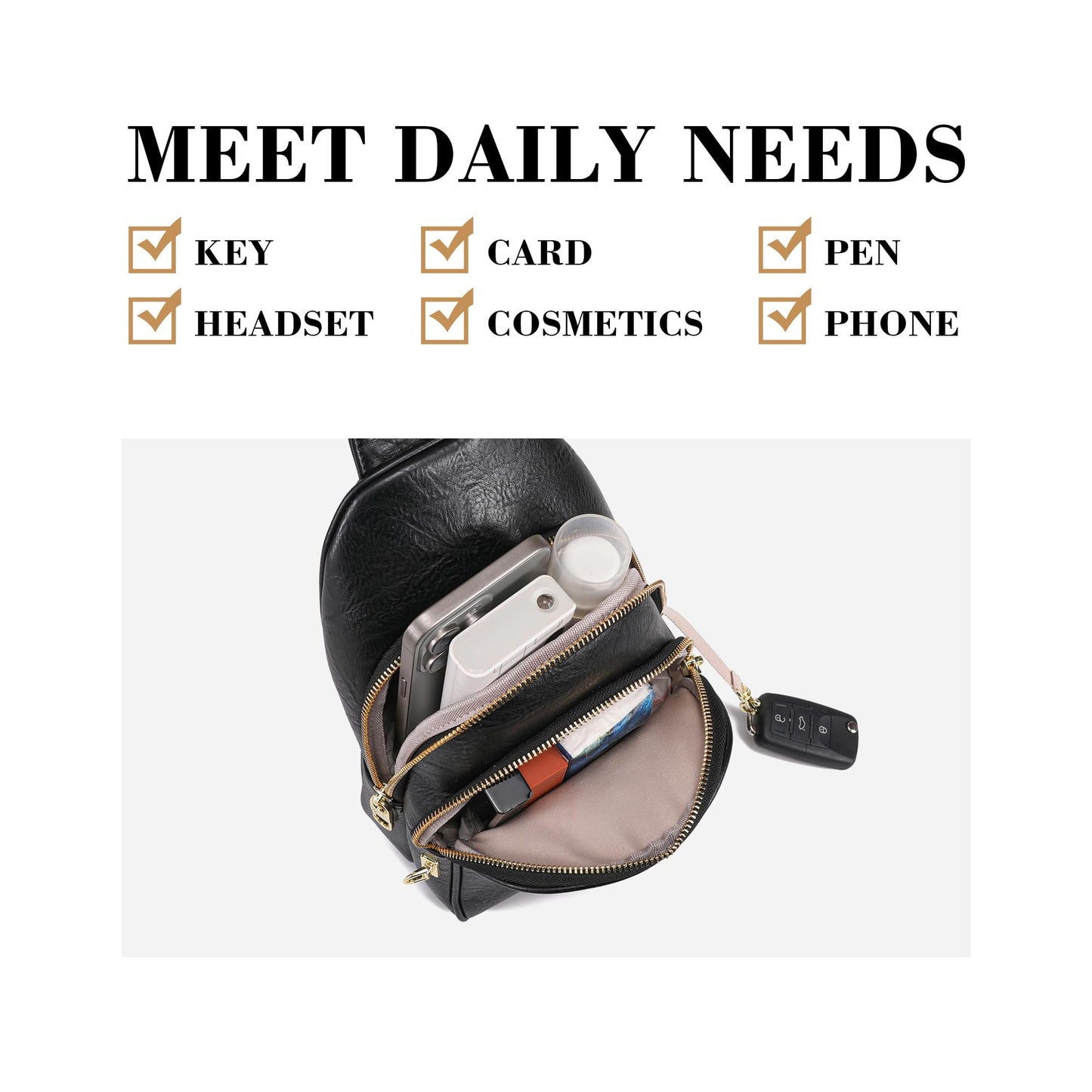 Haytijoe Anti Theft Crossbody Bags for Women Lightweight Everyday Sling Bag with RFID Pocket Travel Purses Fanny Pack