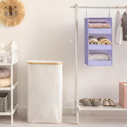 GRANNY SAYS 3 Shelf Hanging Closet Organizers and Storage, Collapsible Closet