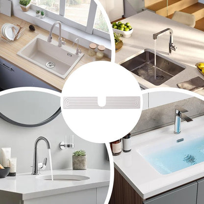 Sink Drip Mat - 12 Inch Diatomite Absorbent Faucet Protector for Free Surfaces, Quick Drying Stone Tray with Splash Guard Function, Kitchen and Bathroom Counter Tray for Soap Water Accessories