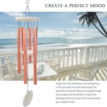 Wind Chimes for Outside Tree of Life WindChimes for Loss of Loved One,33" Memorial/Sympathy Gifts for Friend/Mother/Father,Wind Chimes Outdoor Clearance Garden Home Yard Decor(Rose Gold)
