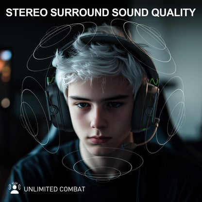 SKAPENDY Wireless Gaming Headset for PS5, PS4, PC, Switch – 2.4GHz & Bluetooth Gaming Headphones with Mic, 3D Stereo Surround Sound, 20ms Low Latency, ENC Noise Canceling, RGB Light, 50H Battery