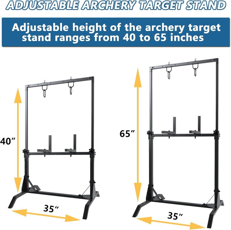 Adjustable Archery Target Stand - Compatible with Bag & Foam Targets | Indoor/Outdoor Shooting