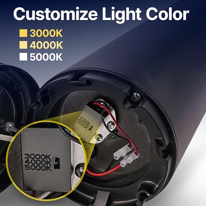 LED Bollard Landscape Lights 25" 10W 3CCT 3000K/4000K/5000K 120-277V Commercial/Residential Lighting Fixture for Garden, Pathway, Driveway. Rated IP65 Suitable for Wet Locations, ETL Listed (4 Pack)