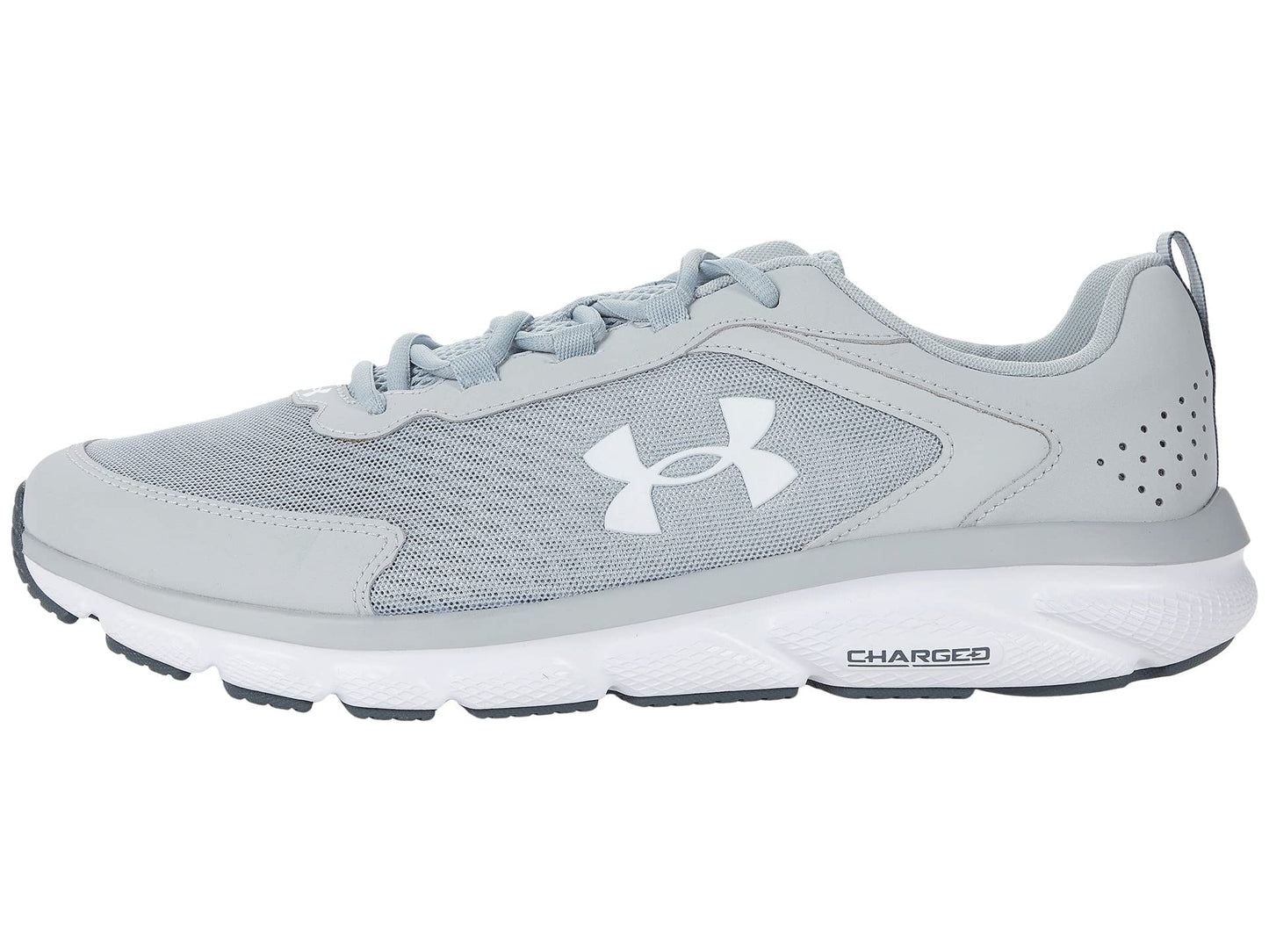 Under Armour Men's Charged Assert 9, Mod Gray (101)/White, 9 X-Wide US