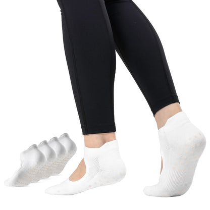 CoolMate Pilates Socks with Grips for Women, Yoga Socks, Crew Non Slip Women for Workout, Barre, Pilates Gifts