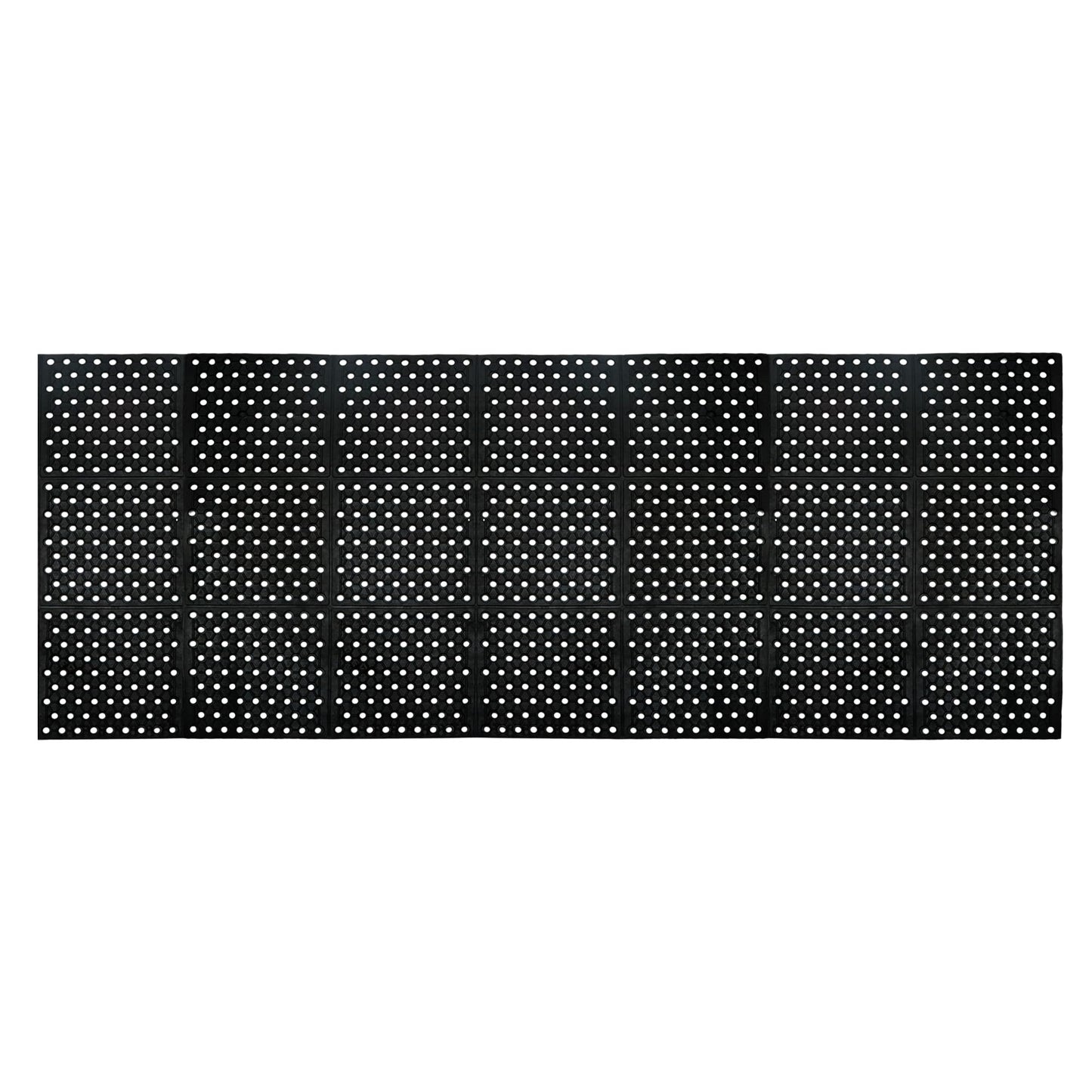 tonchean Rubber Floor Mat with Drainage Holes 83x36x0.4in Commercial Anti-Fatigue Rubber Mat with Non-Slip Backing Heavy Duty Drainage Floor Mats for Commercial Restaurant Kitchen Bar Use Wet Area
