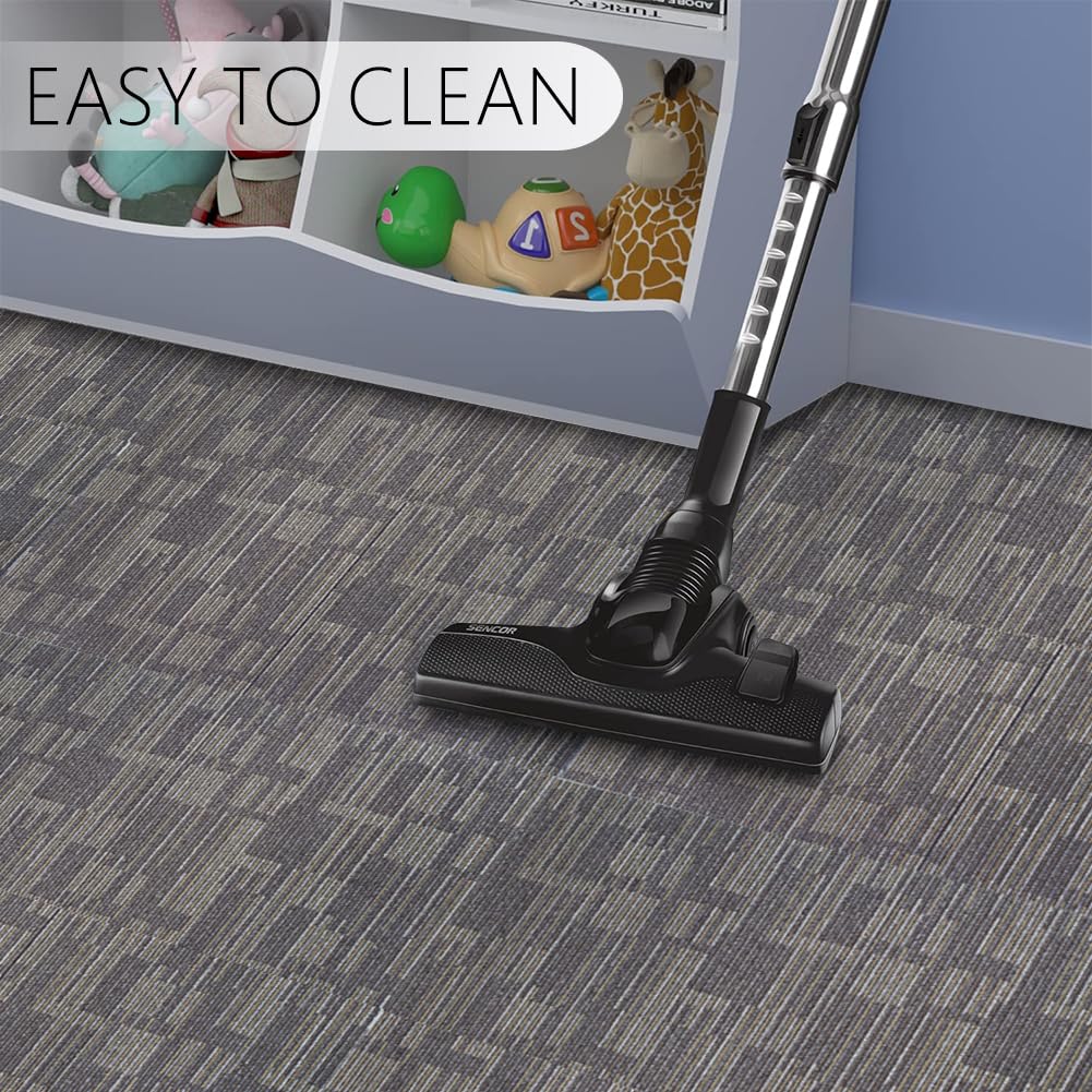 18 PCS Commercial Carpet Tiles 24"x24" (72 Sq Ft) Heavy Duty Carpet Squares with Non-Slip Backing, Modular Floor Tiles for Office, Basement, Home (Brown)