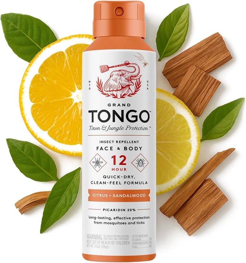 DEET-Free Insect Repellent - 12-Hour Picaridin Protection | Citrus & Sandalwood Scent