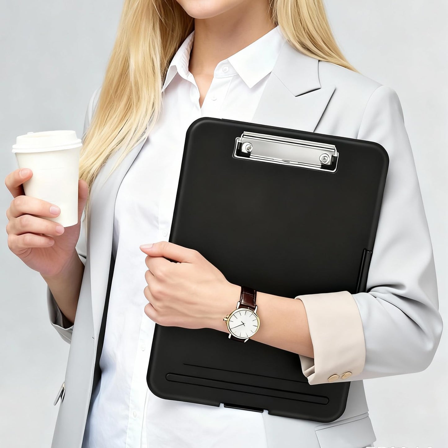 6 Pack Clipboard with Storage, High Capacity Storage Clipboard 8.5 x 11 with Pen Holder, Letter / A4 Size, Inner Plastic Folder Attached for Teacher Office Home, Size 13.4 x 9.4 x 0.9 in