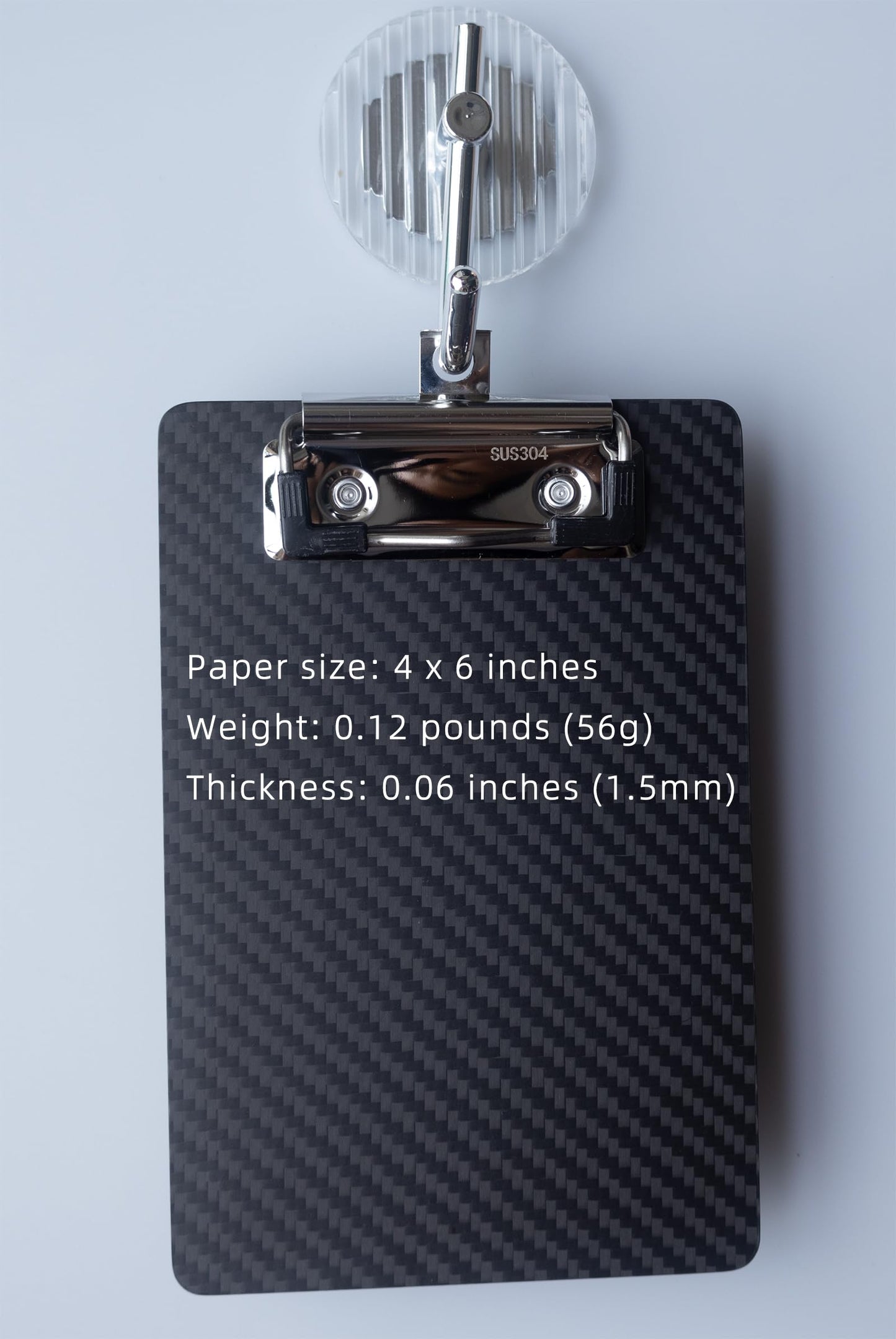Carbon Fiber Mini Clipboard 4x6,Small Clip Boards A6 Memo Size with 304 Stainless Steel Clip,Portable Pocket Clipboards for Home,Restaurants,Supermarket,Offices,Schools,Factory