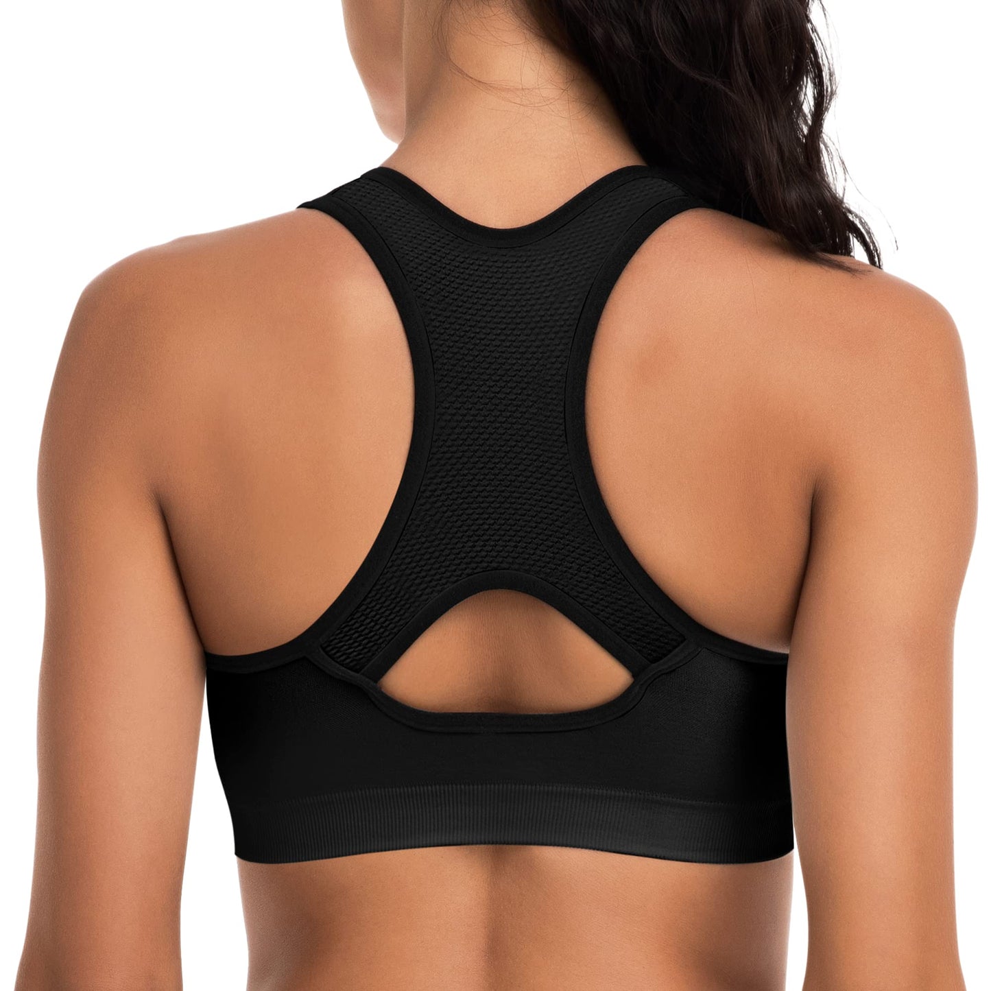 Racerback Sports Bras for Women with Pads - High Impact Athletic Tank Tops for Yoga and Workout Brassieres Bra