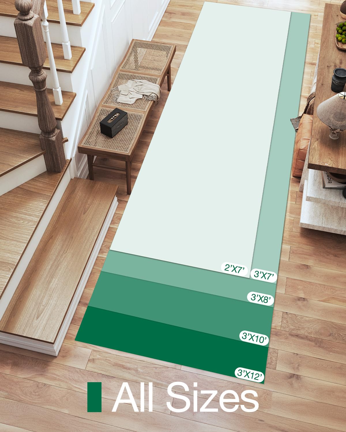 LUMI 2x7 Sisal Runner Rug Non Slip for Hallway, Natural Rustic Carpet No Shedding, Farmhouse Braided Area Mat Indoor High Traffic for Living Room, Entryway, Kitchen, Laundry