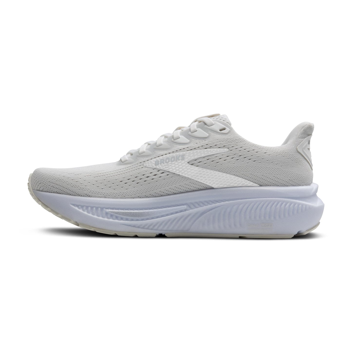 Brooks Women’s Ghost 17 Neutral Running Shoe - White/White/Grey - 10 Wide