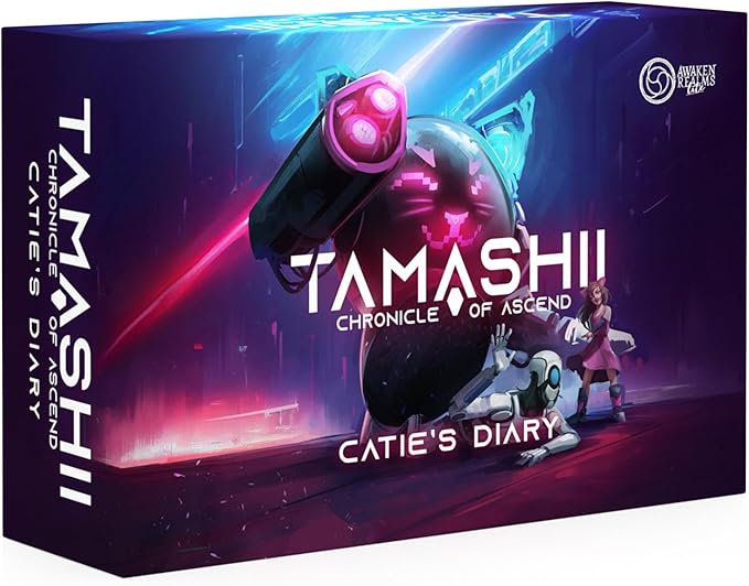 Tamashii: Chronicles of Ascend Catie's Diary Miniatures - Immerse Yourself in Catie's Whimsical World! Sci-Fi Strategy Game Ages 14+ 1-4 Players 45-90 Min Playtime Made by Awaken Realms