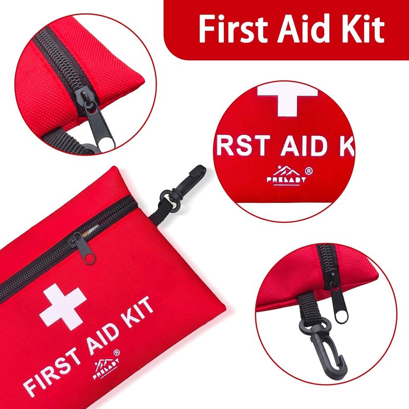 Travel Size First Aid Kit - 152 Pieces, TSA Approved Mini Med Kit for Home, Car, Camping, Sports & Office