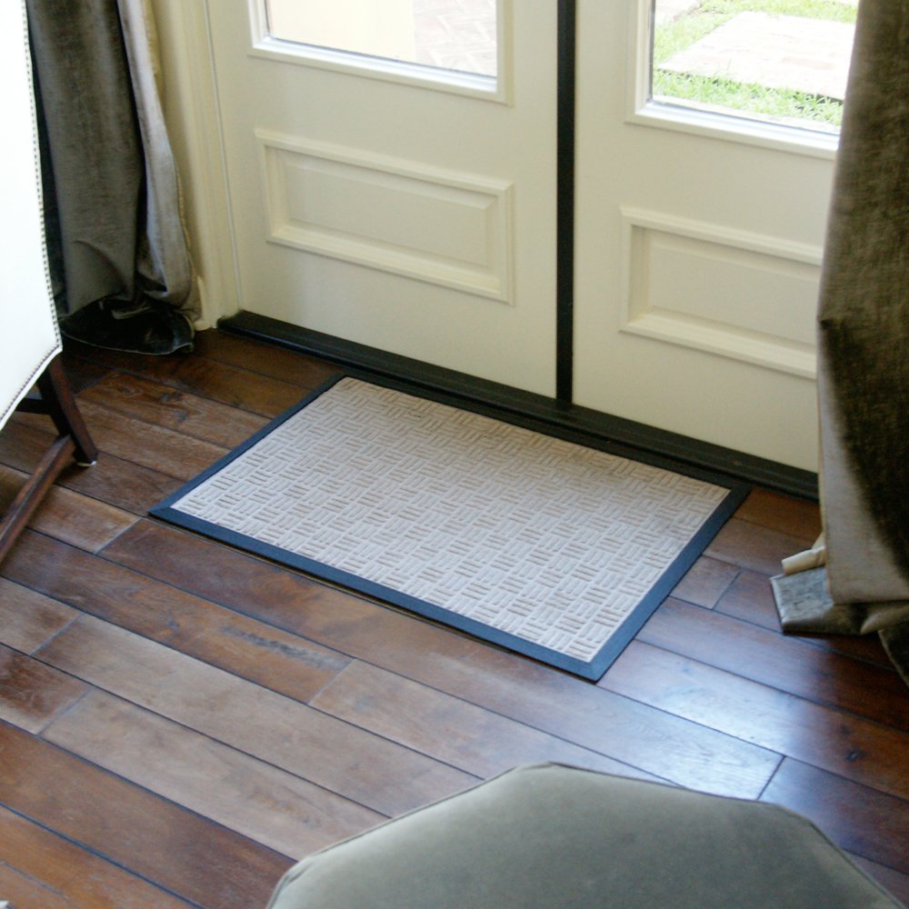 Rubber-Cal 03-197-ZWGR"Wellington" Rubber Carpet Door Absorbent Mat, 4' x 6', Gray