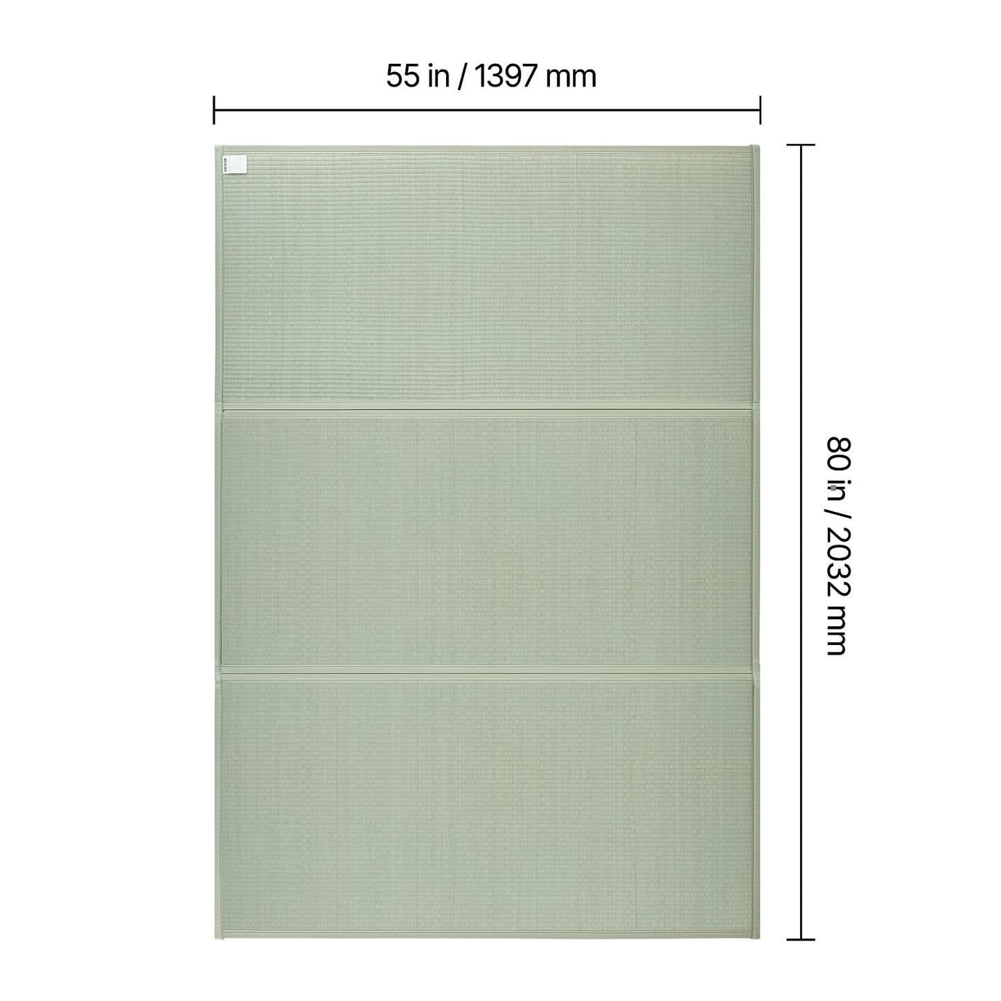 VEVOR Japanese Tatami Mat, Full XL - 55'' x 80'' Foldable Tatami Mattress 100% Natural Rush Grass, Japanese Floor Mat with Non-Slip Backing & Fresh Scent, Tatami Rug for Sleeping, Meditation, Yoga