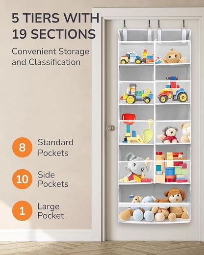 ULG Over the Door Organizer, 5-Tier Extra Large Hanging Storage
