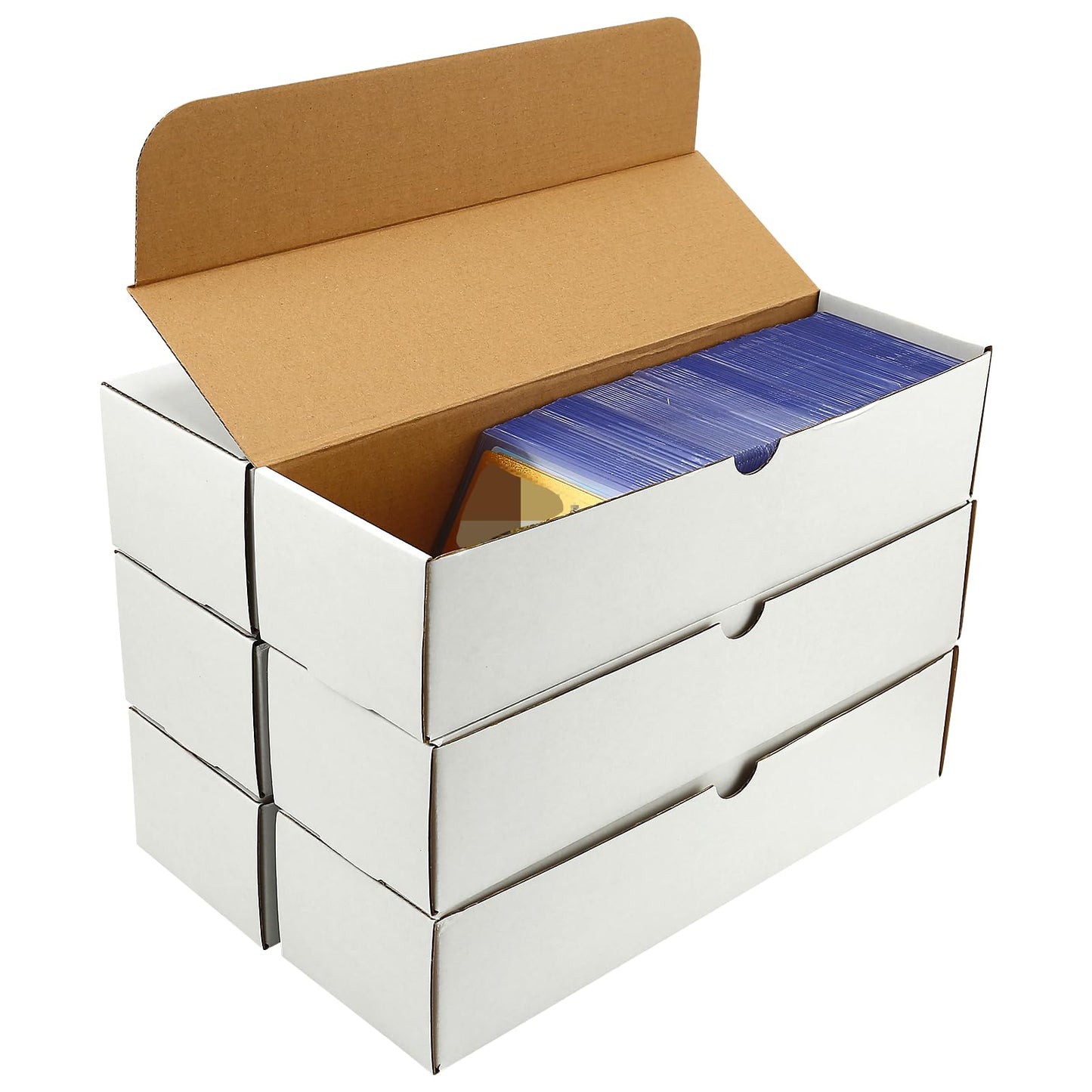 BIU-BOOM Trading Card Storage Box,6-Pack-4800 Count,Boxes For Cards With Mtg/Magic/TCG Storage and Collection,Labels For Bulk Card Storage Box