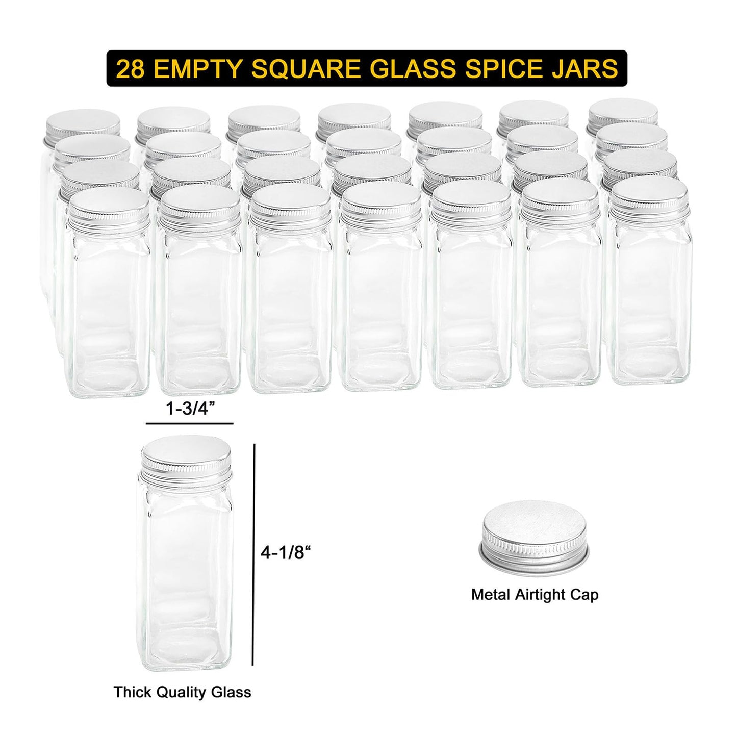 SpaceAid Spice Rack Organizer for Cabinet Door or Wall Mount (4 Pack) with 415 Spice Labels - Wood Hanging Seasoning Shelf for Cupboard Pantry or over the Stove