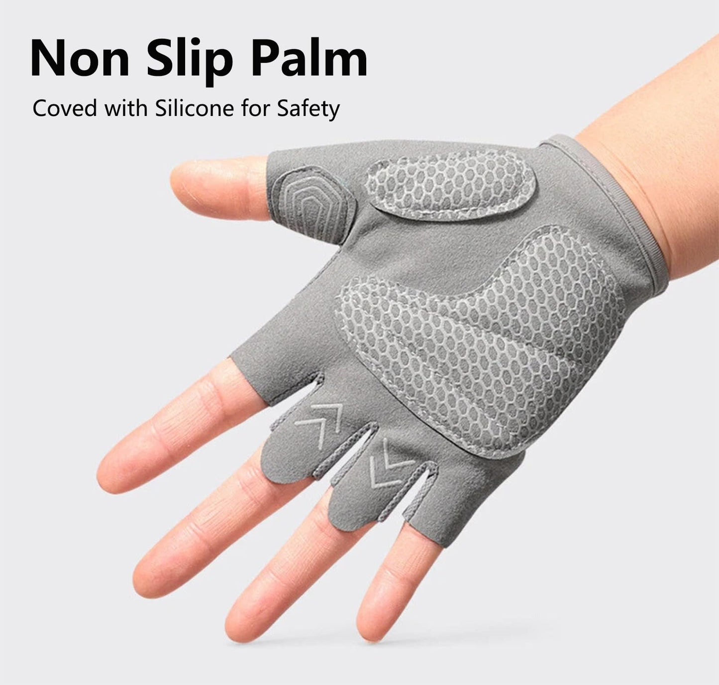 Workout Gloves for Women Men - Half Finger Gym Gloves Weight-Lifting Gloves