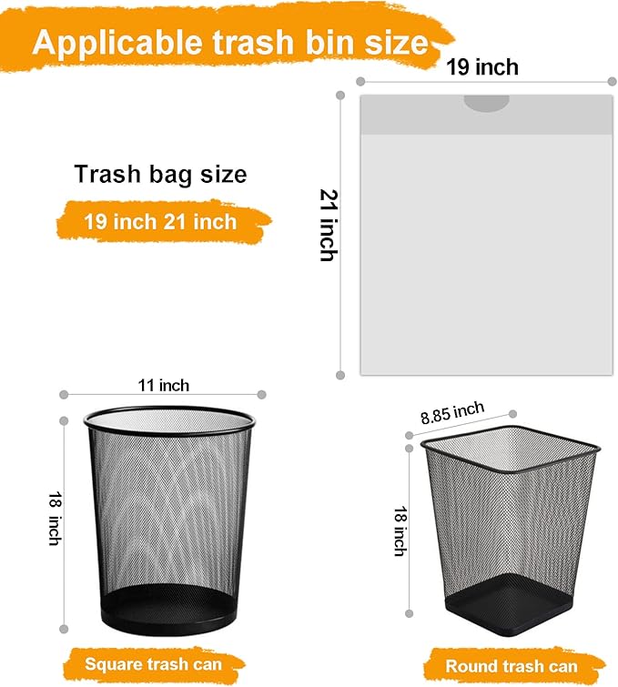 TECHSHARE Biodegradable 100 Count 6 Gallon Trash Bags, Compostable, Strong and