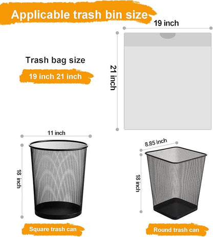 TECHSHARE Biodegradable 100 Count 6 Gallon Trash Bags, Compostable, Strong and