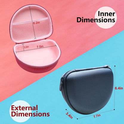 Headphone Case Compatible with Beats Studio Pro/Solo 4 / Studio 3 / Solo 3 / Picun B8 / BERIBES/JLab JBuds Lux ANC Wireless Bluetooth Noise Cancelling Headphones, Light Gray(Case Only)