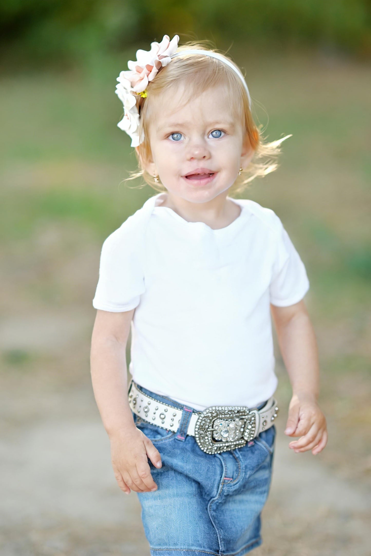 Jastore Kids Rhinestone Western Belt Girl Boys Cowboy Cowgirl Belts with Bling Diamond Studded Leather Belt for Jeans (Silver, Fit Waist: 25"-29" (Rec 10-14yrs))