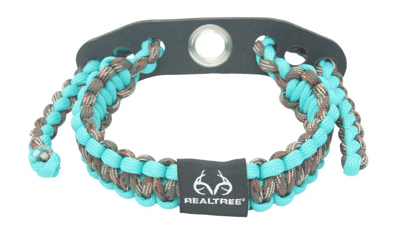 Ten Point Gear Realtree® Paracord Archery Bow Wrist Sling - 100% Full Grain Leather 550 Paracord (T Blue Camo)