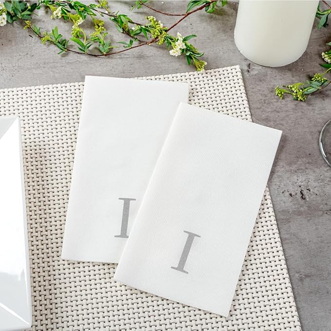 Luxenap 15.8 X 7.9 Inch Linen-Feel Guest Towels, 2000 Lettered Hand Towels